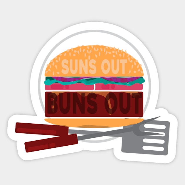 Sun's Out; Buns Out! Sticker by moose_cooletti